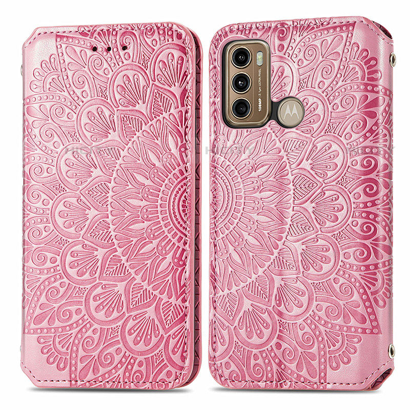 Funda de Cuero Cartera con Soporte Patron de Moda Carcasa S01D para Motorola Moto G40 Fusion