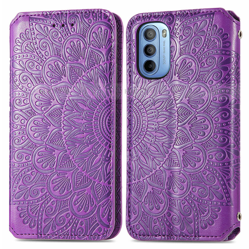 Funda de Cuero Cartera con Soporte Patron de Moda Carcasa S01D para Motorola Moto G41