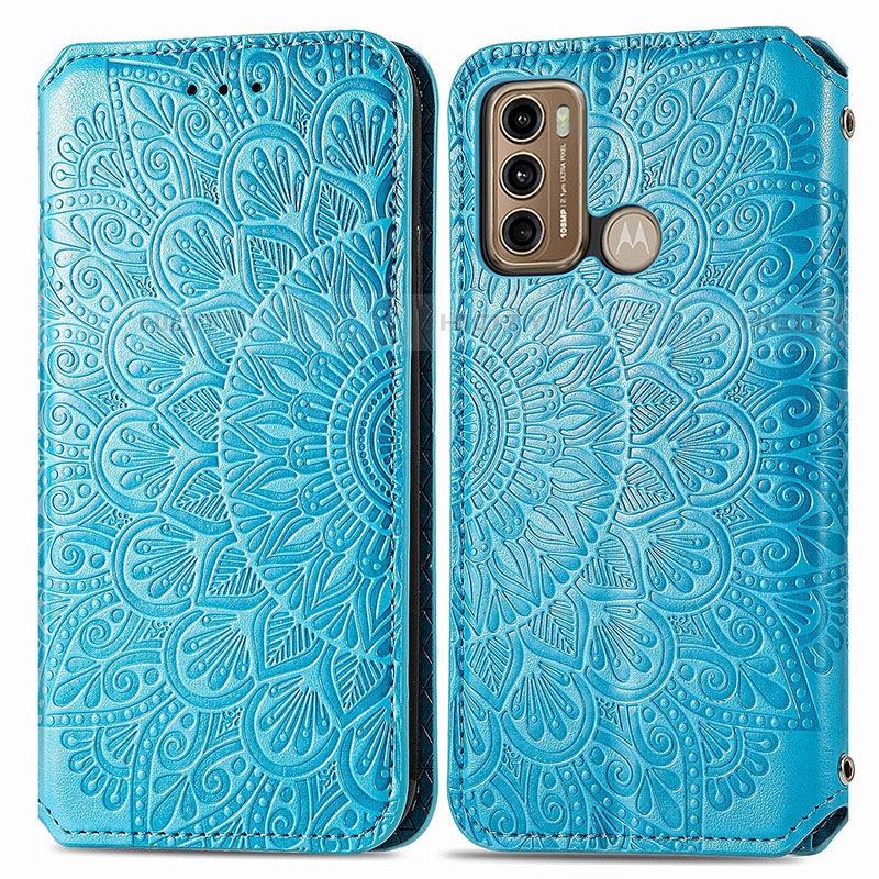 Funda de Cuero Cartera con Soporte Patron de Moda Carcasa S01D para Motorola Moto G60