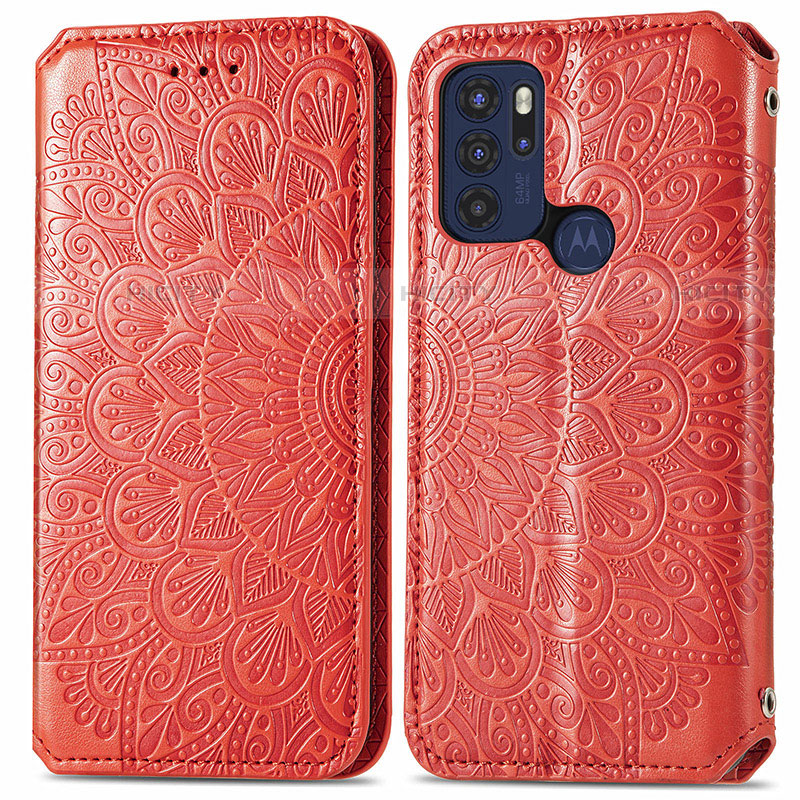 Funda de Cuero Cartera con Soporte Patron de Moda Carcasa S01D para Motorola Moto G60s