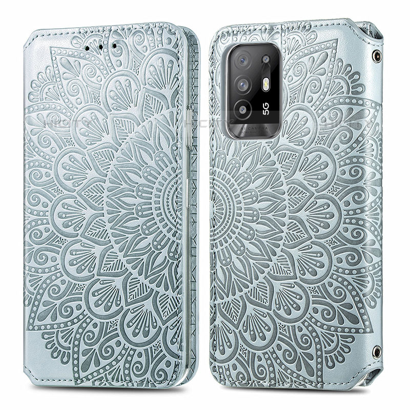 Funda de Cuero Cartera con Soporte Patron de Moda Carcasa S01D para Oppo A94 5G