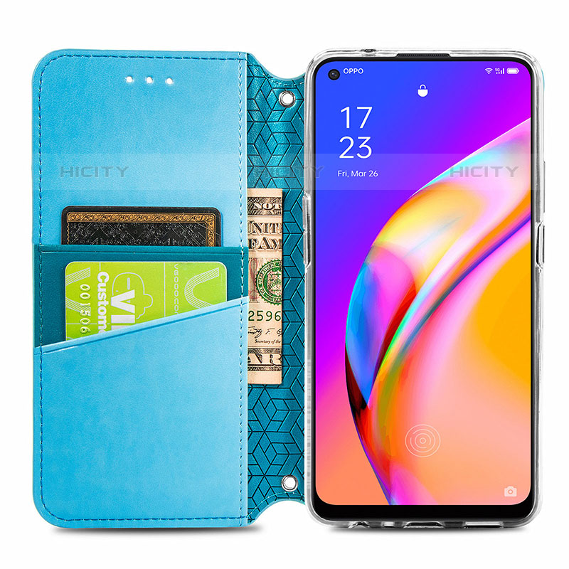 Funda de Cuero Cartera con Soporte Patron de Moda Carcasa S01D para Oppo A94 5G