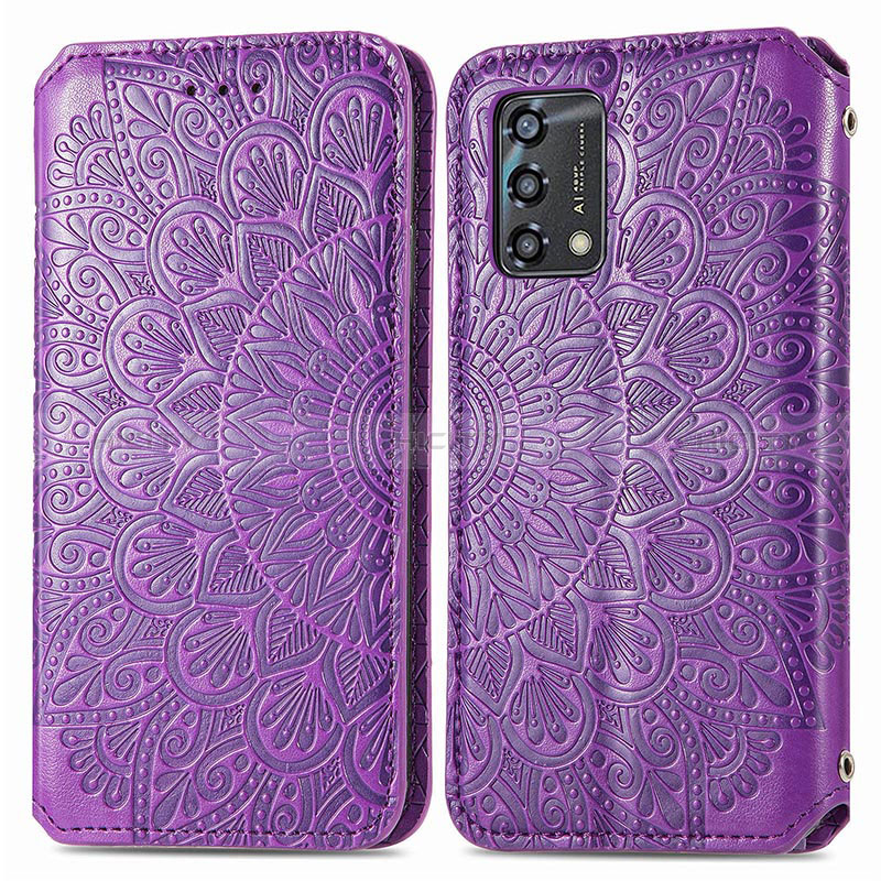 Funda de Cuero Cartera con Soporte Patron de Moda Carcasa S01D para Oppo A95 4G