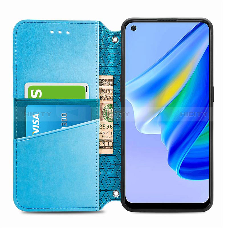 Funda de Cuero Cartera con Soporte Patron de Moda Carcasa S01D para Oppo A95 4G