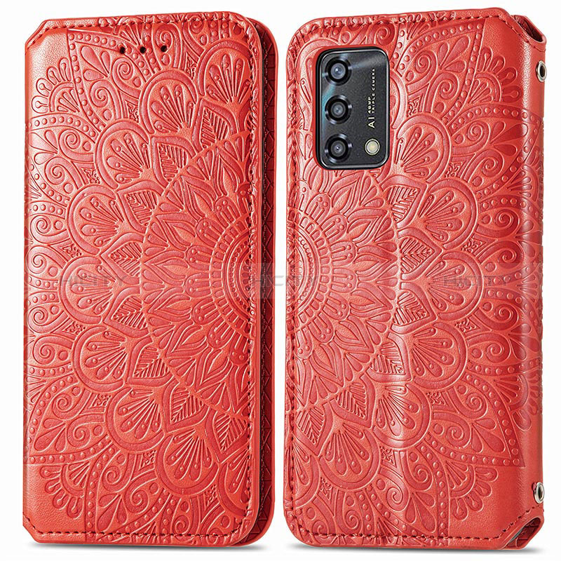 Funda de Cuero Cartera con Soporte Patron de Moda Carcasa S01D para Oppo F19