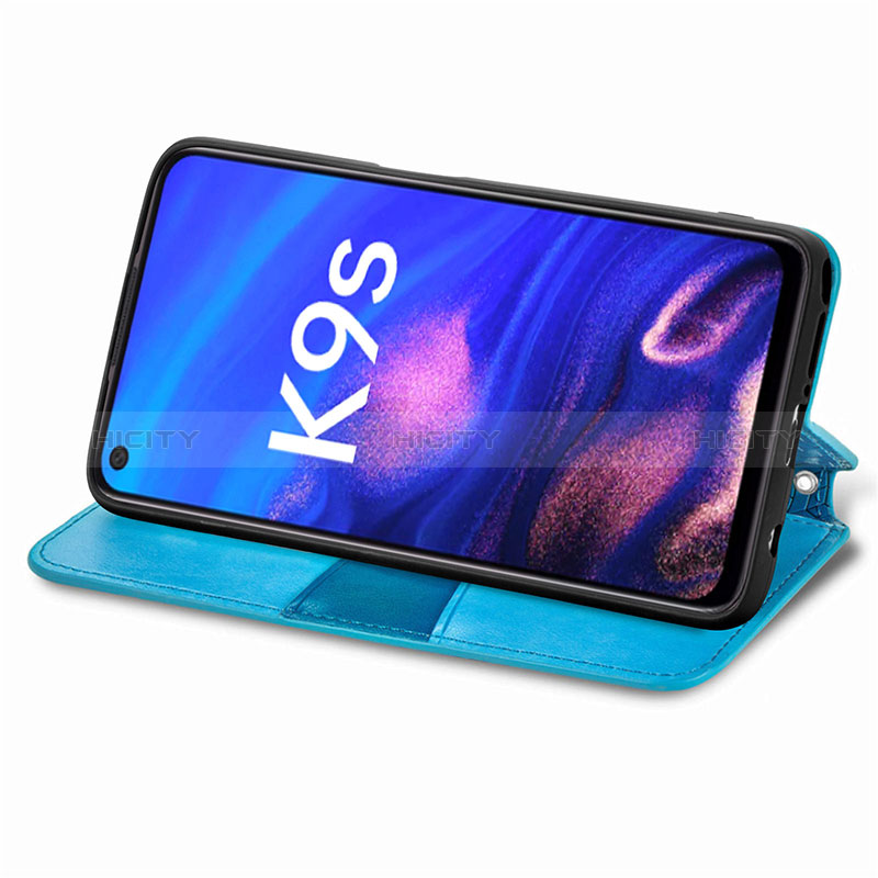 Funda de Cuero Cartera con Soporte Patron de Moda Carcasa S01D para Oppo K9S 5G