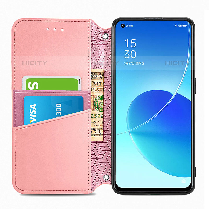 Funda de Cuero Cartera con Soporte Patron de Moda Carcasa S01D para Oppo Reno6 5G