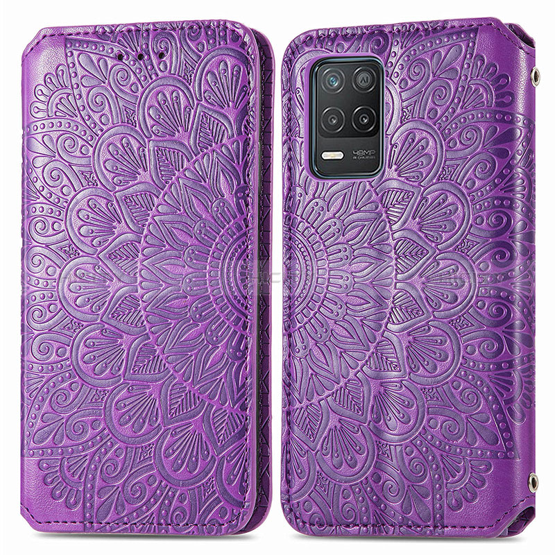 Funda de Cuero Cartera con Soporte Patron de Moda Carcasa S01D para Realme 8 5G