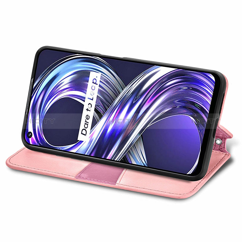 Funda de Cuero Cartera con Soporte Patron de Moda Carcasa S01D para Realme 8i