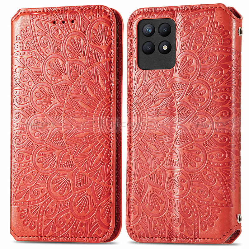 Funda de Cuero Cartera con Soporte Patron de Moda Carcasa S01D para Realme 8i