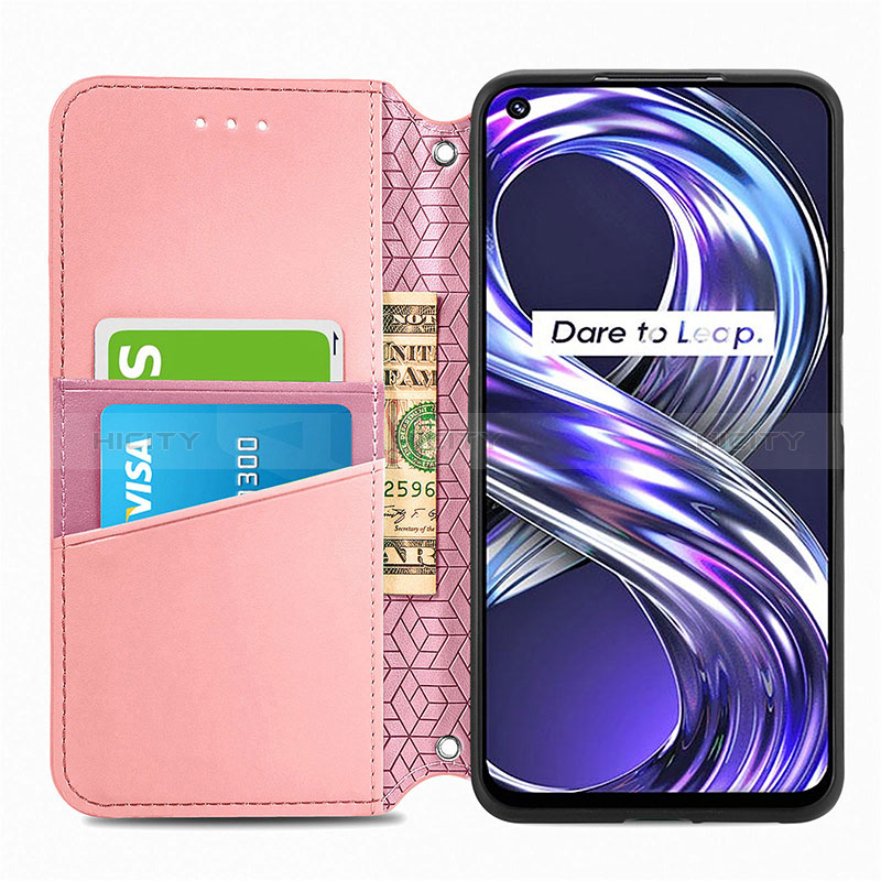 Funda de Cuero Cartera con Soporte Patron de Moda Carcasa S01D para Realme 8i