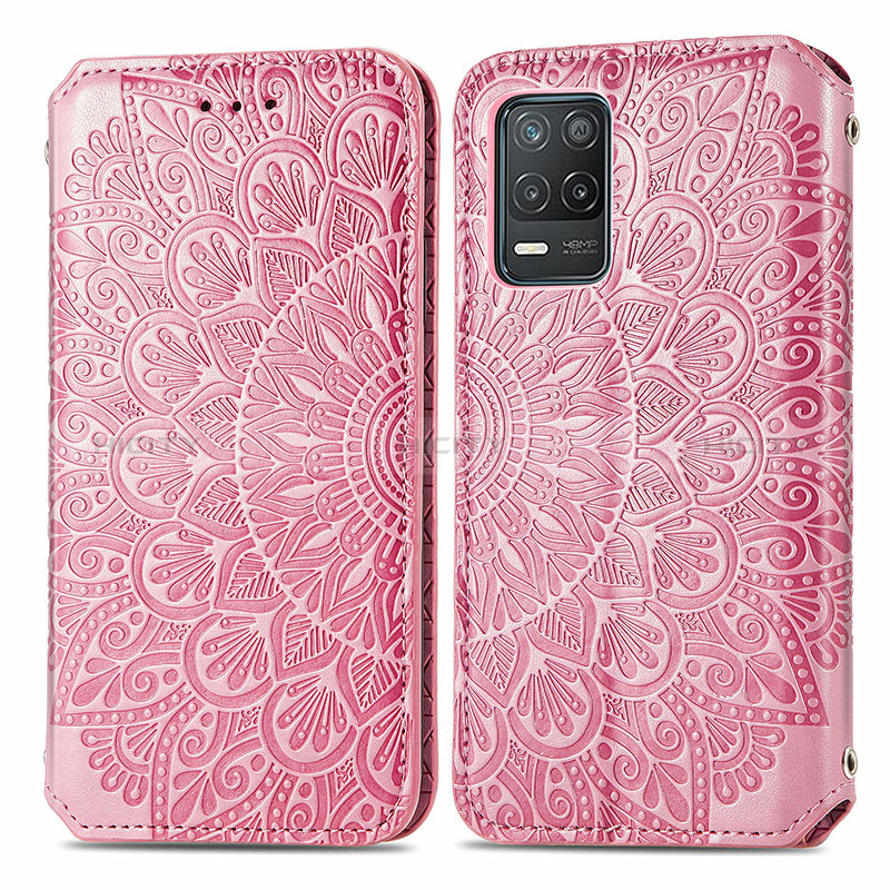 Funda de Cuero Cartera con Soporte Patron de Moda Carcasa S01D para Realme Q3i 5G