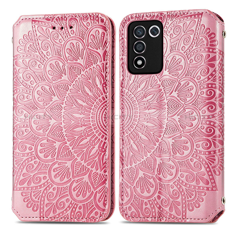 Funda de Cuero Cartera con Soporte Patron de Moda Carcasa S01D para Realme Q3s 5G