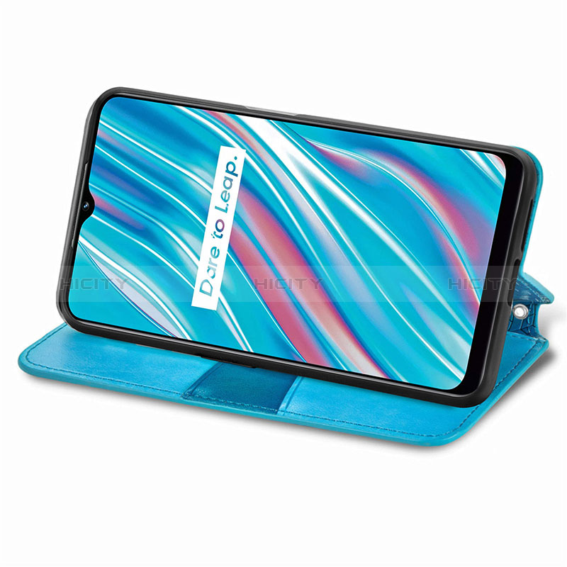 Funda de Cuero Cartera con Soporte Patron de Moda Carcasa S01D para Realme V11s 5G