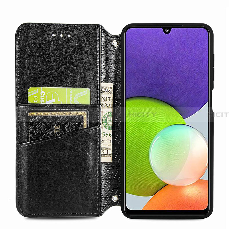 Funda de Cuero Cartera con Soporte Patron de Moda Carcasa S01D para Samsung Galaxy A22 4G