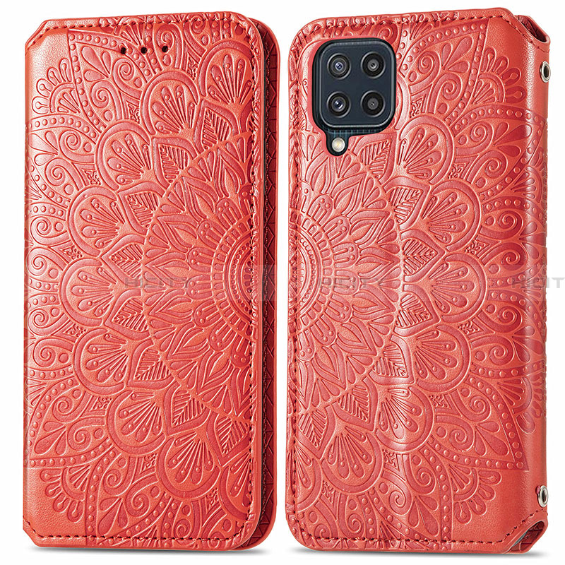 Funda de Cuero Cartera con Soporte Patron de Moda Carcasa S01D para Samsung Galaxy A22 4G