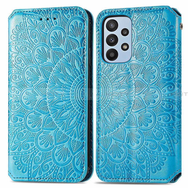 Funda de Cuero Cartera con Soporte Patron de Moda Carcasa S01D para Samsung Galaxy A23 4G