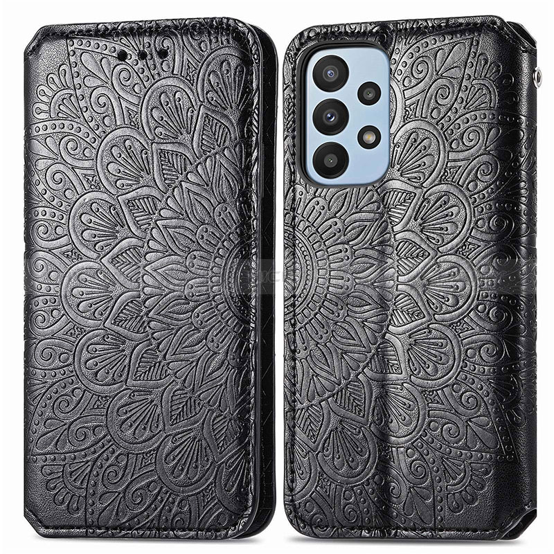 Funda de Cuero Cartera con Soporte Patron de Moda Carcasa S01D para Samsung Galaxy A23 5G