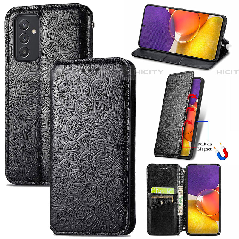 Funda de Cuero Cartera con Soporte Patron de Moda Carcasa S01D para Samsung Galaxy A24 4G