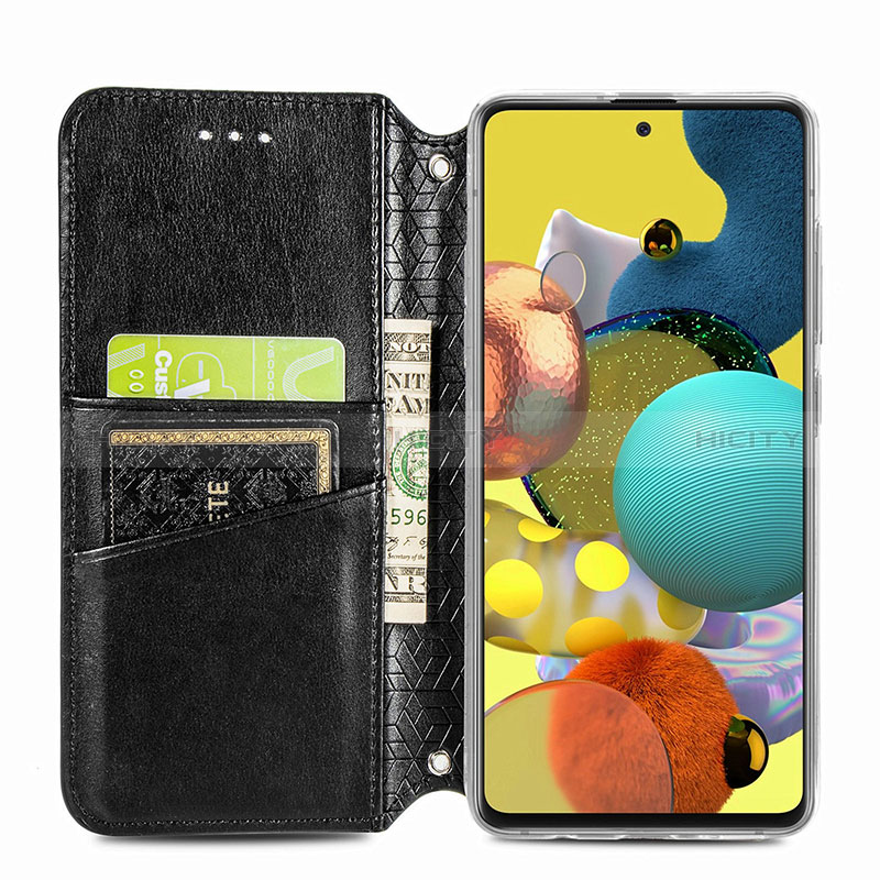 Funda de Cuero Cartera con Soporte Patron de Moda Carcasa S01D para Samsung Galaxy A51 4G