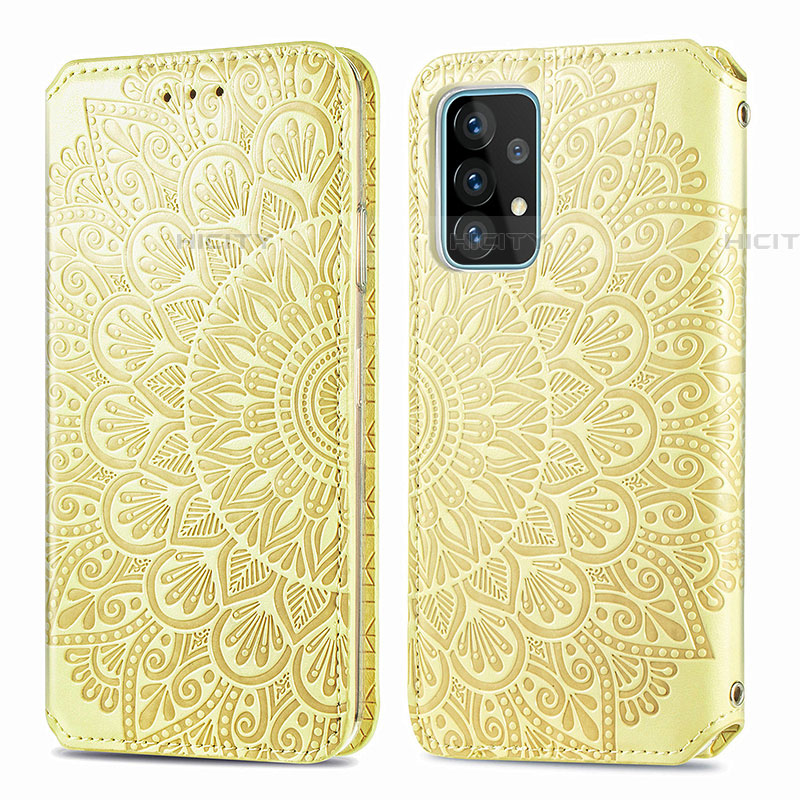 Funda de Cuero Cartera con Soporte Patron de Moda Carcasa S01D para Samsung Galaxy A72 5G