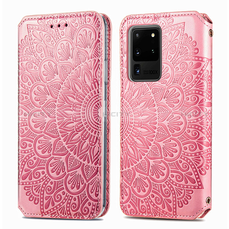 Funda de Cuero Cartera con Soporte Patron de Moda Carcasa S01D para Samsung Galaxy S20 Ultra