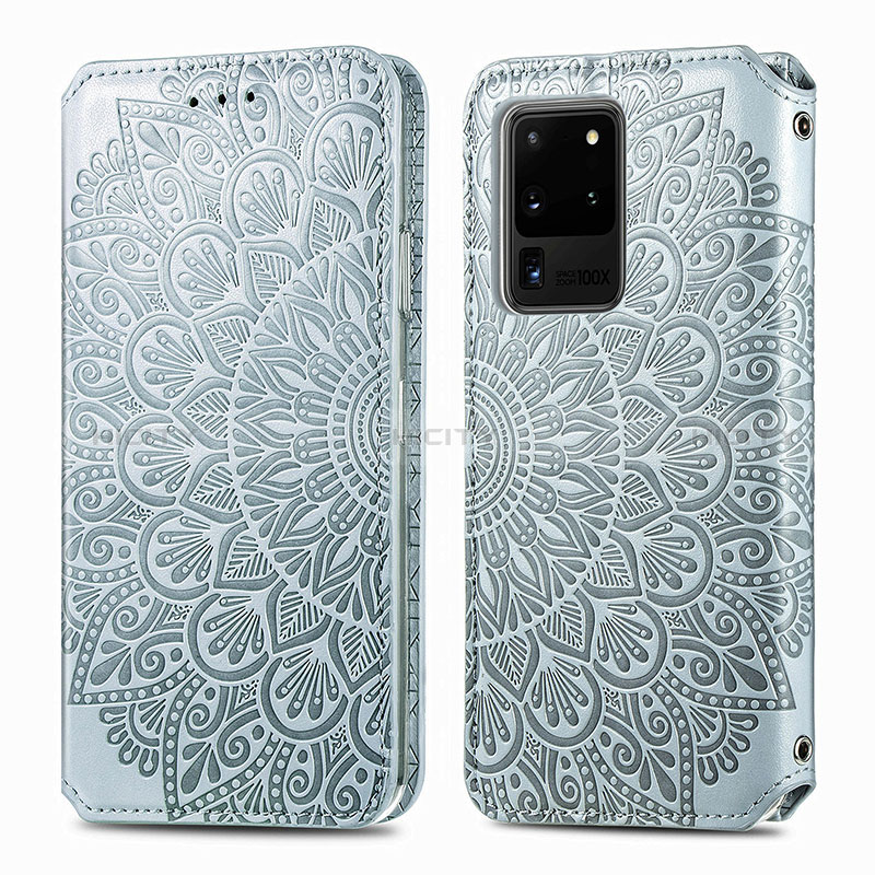 Funda de Cuero Cartera con Soporte Patron de Moda Carcasa S01D para Samsung Galaxy S20 Ultra