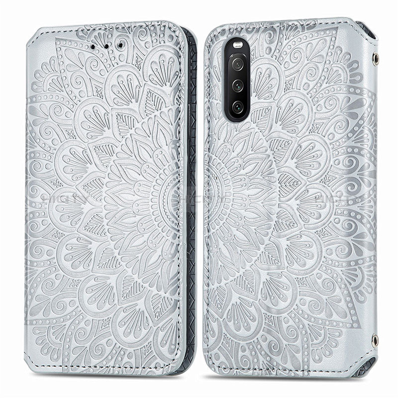 Funda de Cuero Cartera con Soporte Patron de Moda Carcasa S01D para Sony Xperia 10 III SO-52B