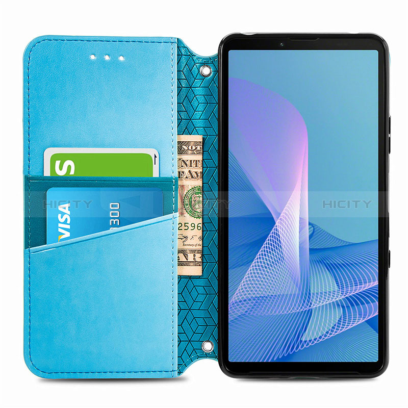 Funda de Cuero Cartera con Soporte Patron de Moda Carcasa S01D para Sony Xperia 10 III SOG04