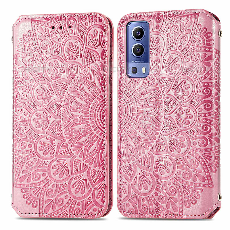 Funda de Cuero Cartera con Soporte Patron de Moda Carcasa S01D para Vivo iQOO Z3 5G