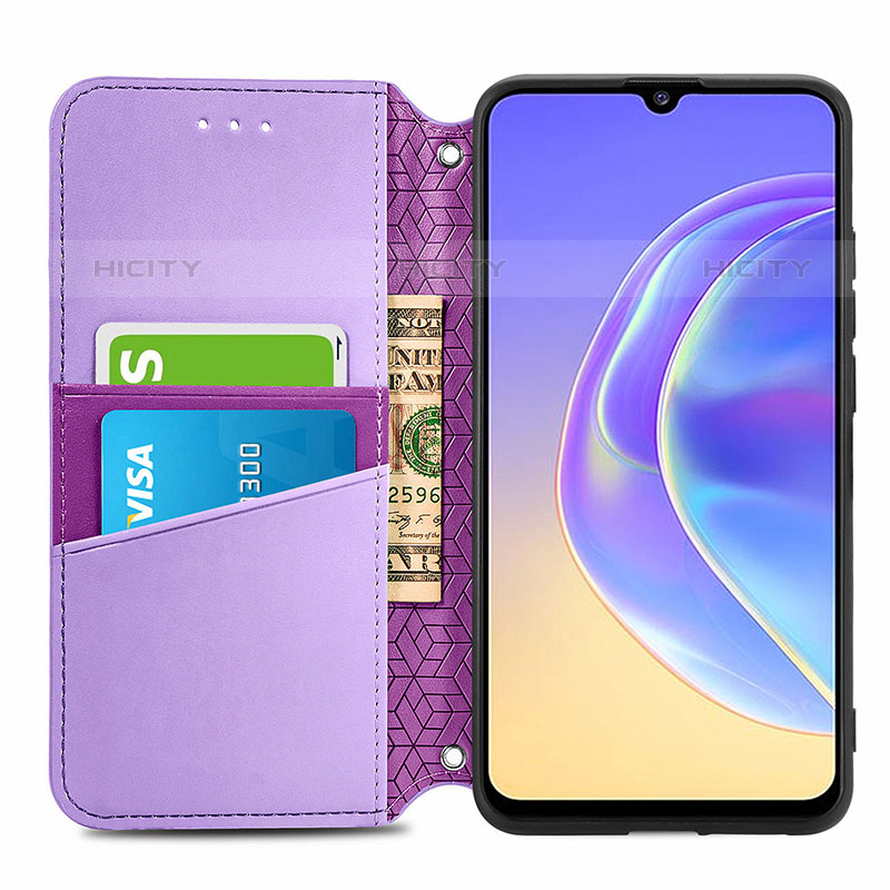 Funda de Cuero Cartera con Soporte Patron de Moda Carcasa S01D para Vivo V21e 5G