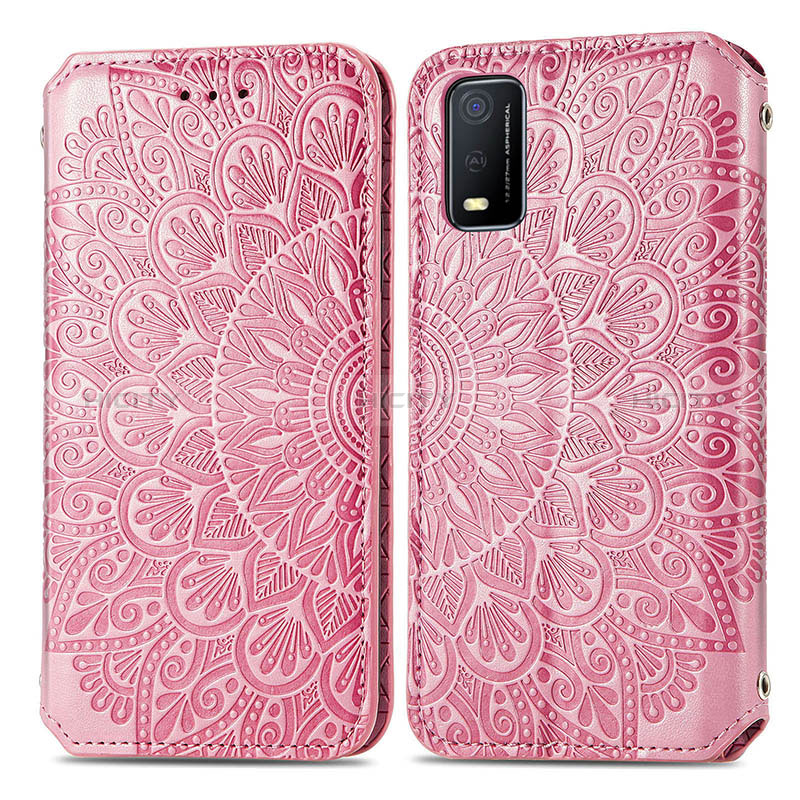 Funda de Cuero Cartera con Soporte Patron de Moda Carcasa S01D para Vivo Y3s (2021)