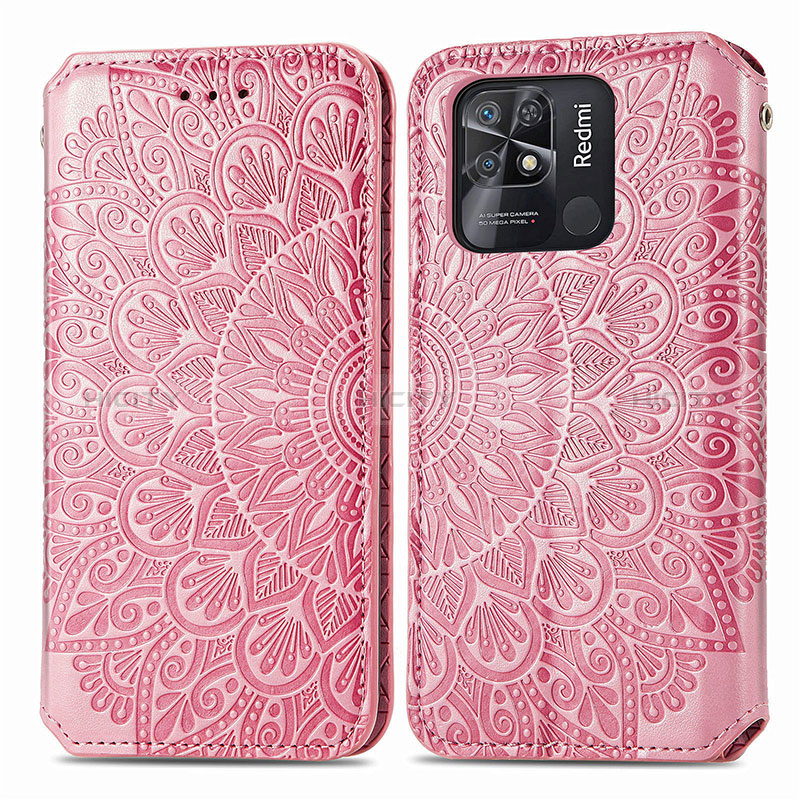 Funda de Cuero Cartera con Soporte Patron de Moda Carcasa S01D para Xiaomi Redmi 10 Power