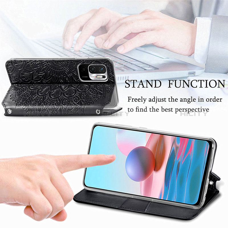 Funda de Cuero Cartera con Soporte Patron de Moda Carcasa S01D para Xiaomi Redmi Note 10 5G