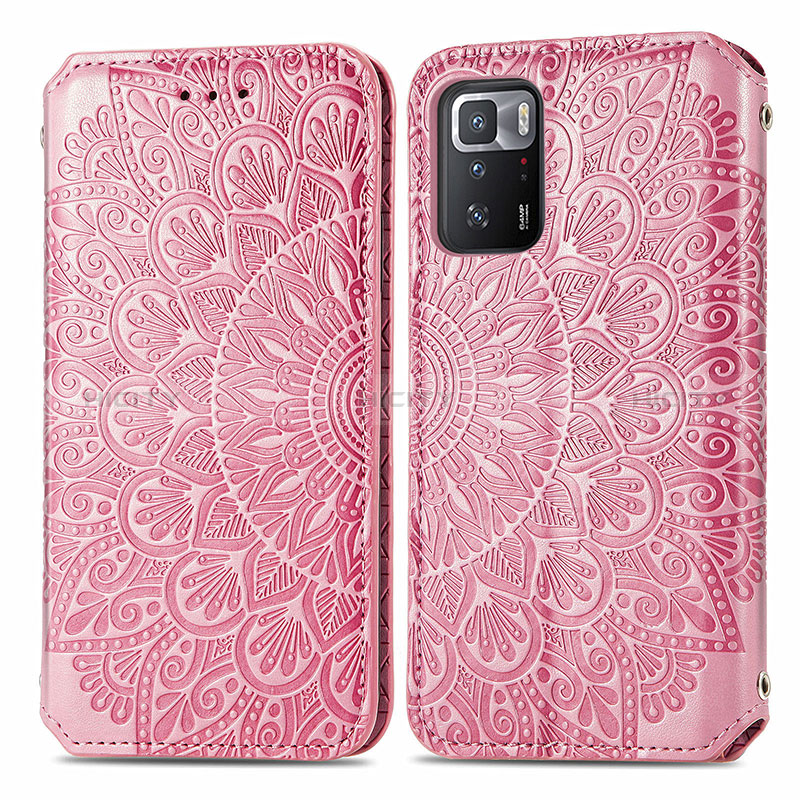 Funda de Cuero Cartera con Soporte Patron de Moda Carcasa S01D para Xiaomi Redmi Note 10 Pro 5G