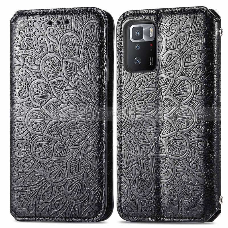 Funda de Cuero Cartera con Soporte Patron de Moda Carcasa S01D para Xiaomi Redmi Note 10 Pro 5G