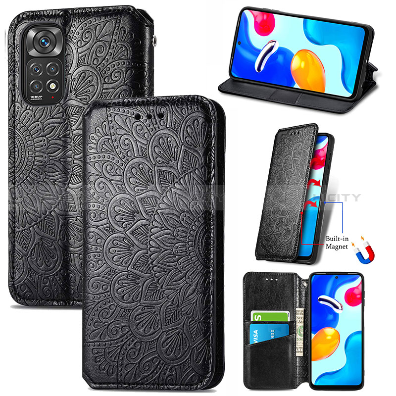 Funda de Cuero Cartera con Soporte Patron de Moda Carcasa S01D para Xiaomi Redmi Note 11 4G (2022)