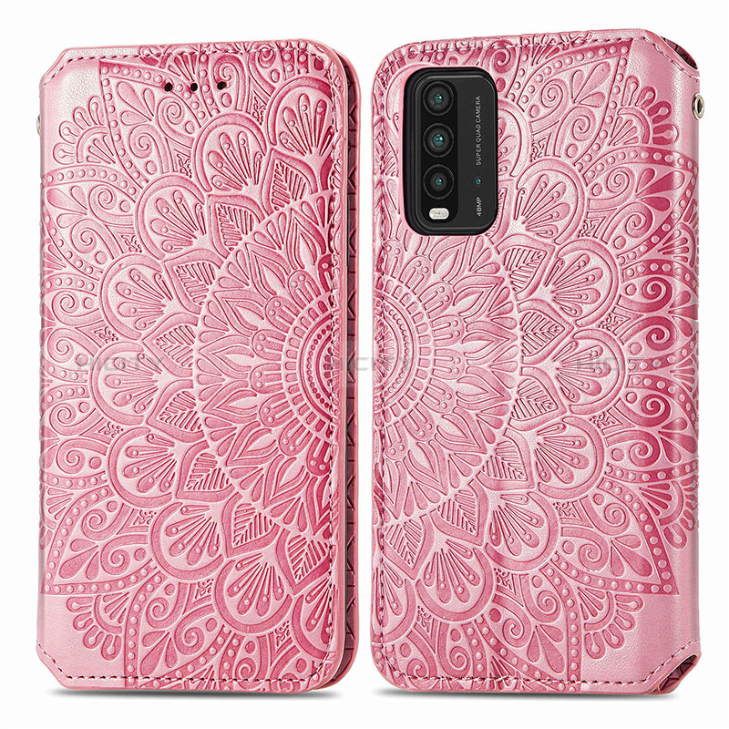 Funda de Cuero Cartera con Soporte Patron de Moda Carcasa S01D para Xiaomi Redmi Note 9 4G