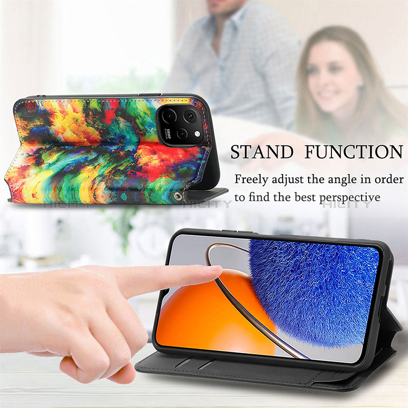 Funda de Cuero Cartera con Soporte Patron de Moda Carcasa S02D para Huawei Enjoy 50z