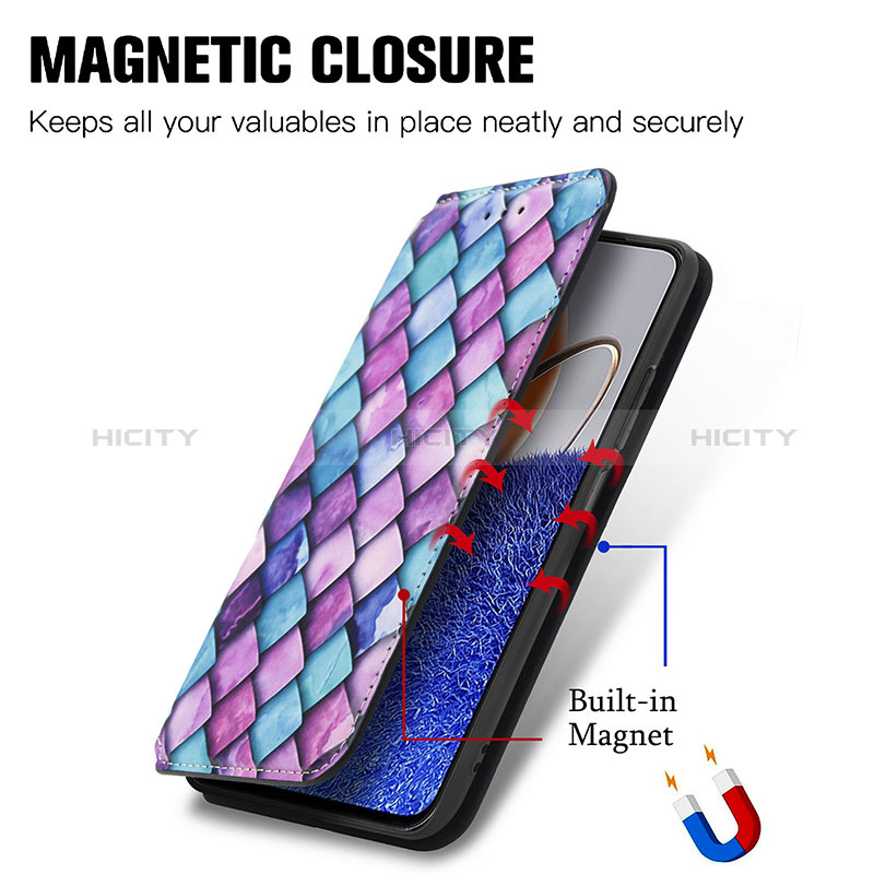 Funda de Cuero Cartera con Soporte Patron de Moda Carcasa S02D para Huawei Enjoy 50z