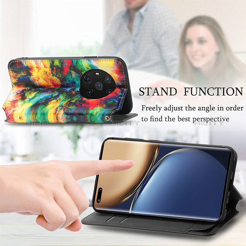 Funda de Cuero Cartera con Soporte Patron de Moda Carcasa S02D para Huawei Honor Magic3 5G