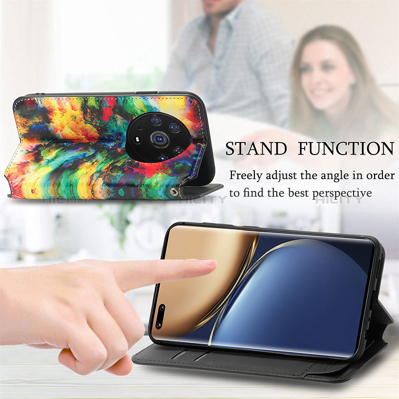 Funda de Cuero Cartera con Soporte Patron de Moda Carcasa S02D para Huawei Honor Magic3 Pro 5G