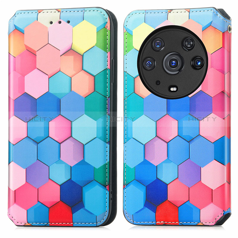 Funda de Cuero Cartera con Soporte Patron de Moda Carcasa S02D para Huawei Honor Magic3 Pro 5G