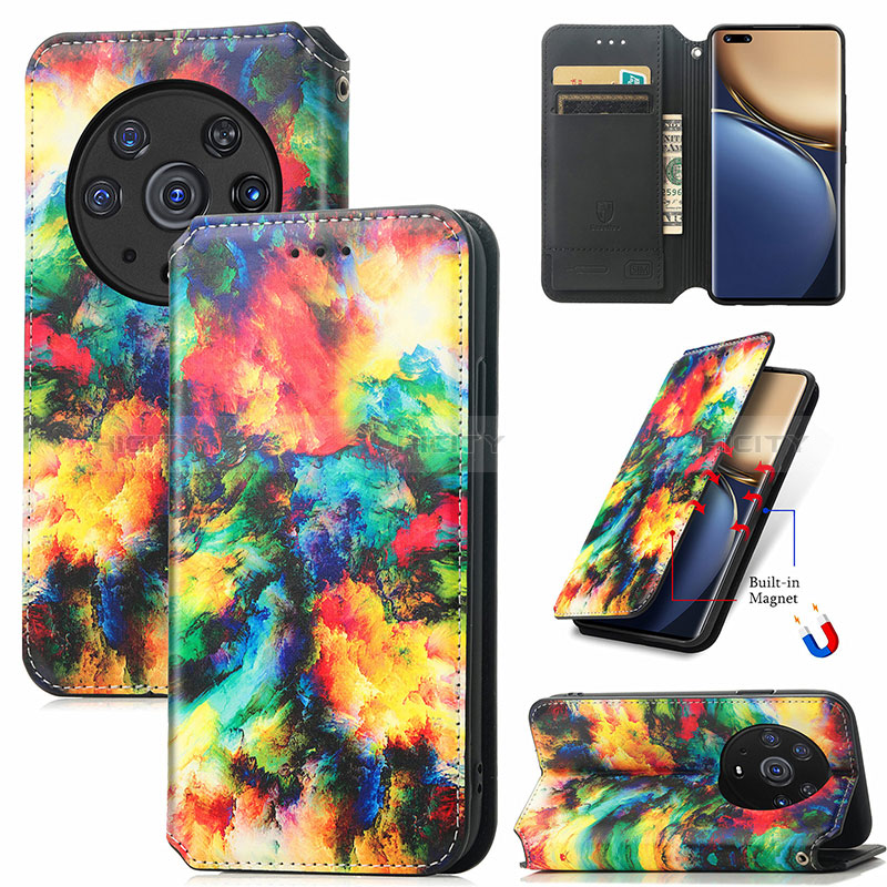 Funda de Cuero Cartera con Soporte Patron de Moda Carcasa S02D para Huawei Honor Magic3 Pro 5G