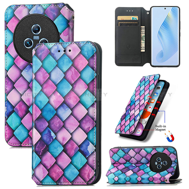 Funda de Cuero Cartera con Soporte Patron de Moda Carcasa S02D para Huawei Honor Magic5 5G