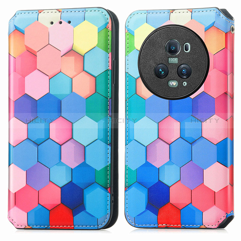 Funda de Cuero Cartera con Soporte Patron de Moda Carcasa S02D para Huawei Honor Magic5 Pro 5G