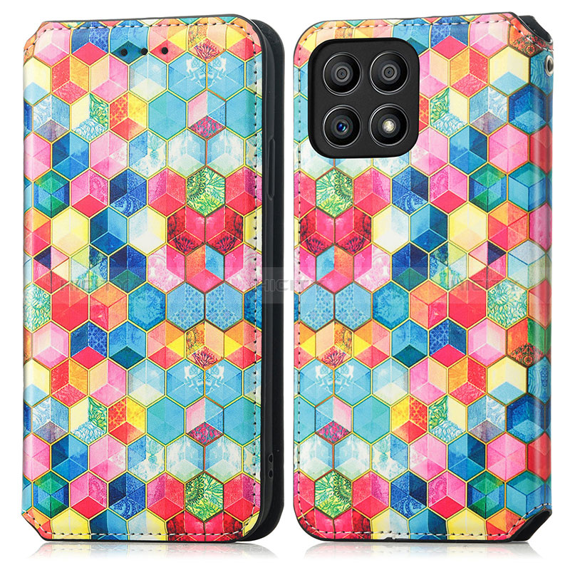 Funda de Cuero Cartera con Soporte Patron de Moda Carcasa S02D para Huawei Honor X30i