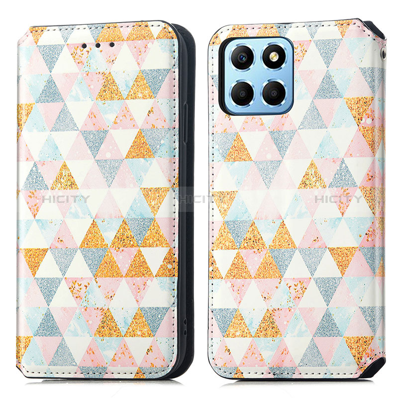 Funda de Cuero Cartera con Soporte Patron de Moda Carcasa S02D para Huawei Honor X6