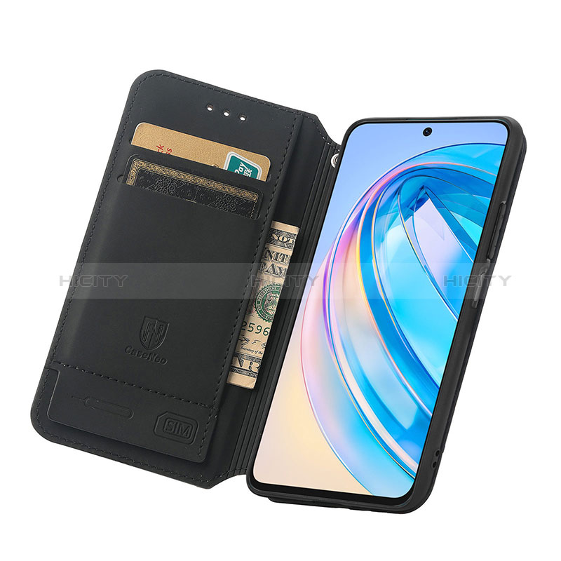 Funda de Cuero Cartera con Soporte Patron de Moda Carcasa S02D para Huawei Honor X8a 4G