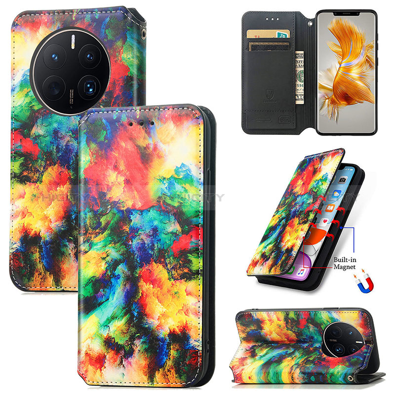 Funda de Cuero Cartera con Soporte Patron de Moda Carcasa S02D para Huawei Mate 50 Pro